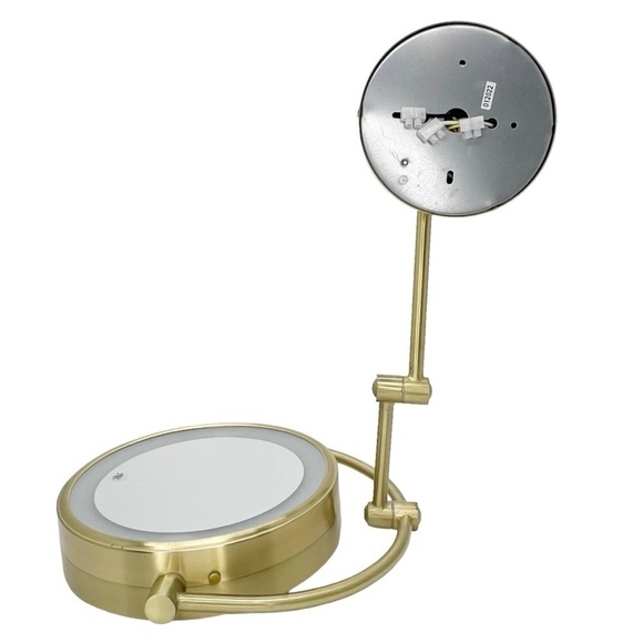 Kimball & Young Magnifying LED Lighted Makeup Mirror Brushed Brass Hardwired - Picture 9 of 16